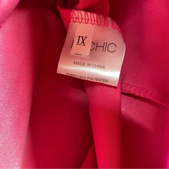 Hot Pink Metallic Futuristic Festival Cybercore Mini Skater Skirt Zenon Costume - Picture 6 of 6